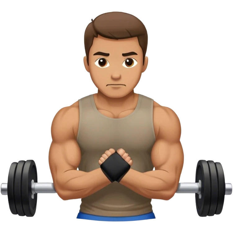 man weighted wrist curl emoji