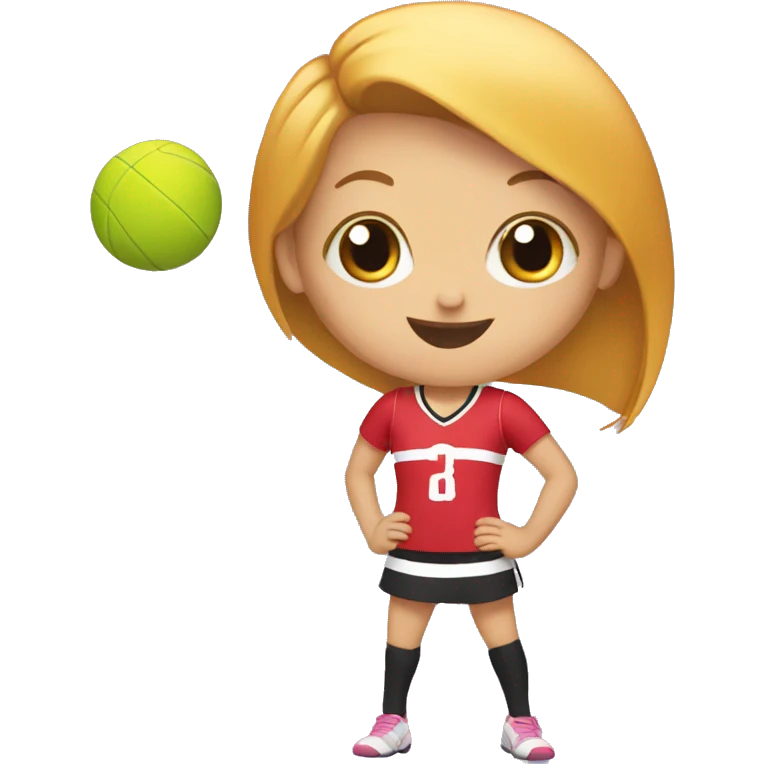  A handballer girl with a 9 on her mez emoji
