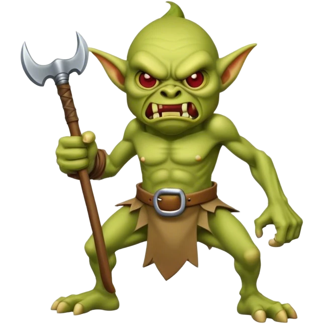 Angry goblin holding a club emoji