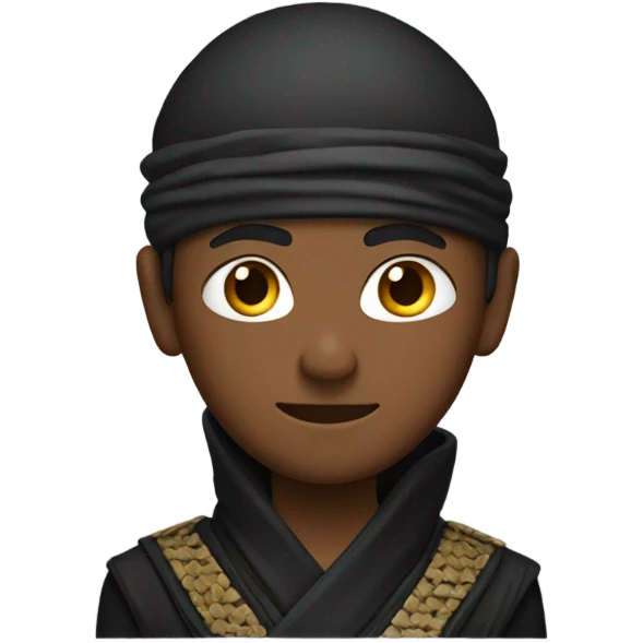 Ninja with a low taper fade emoji
