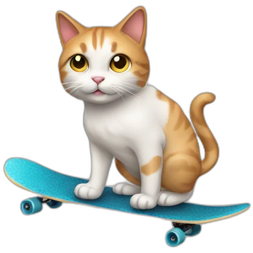 cat with skateboard emoji