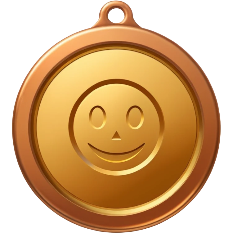 gold medal with no engraved on it emoji