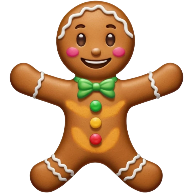 The gingerbread man emoji