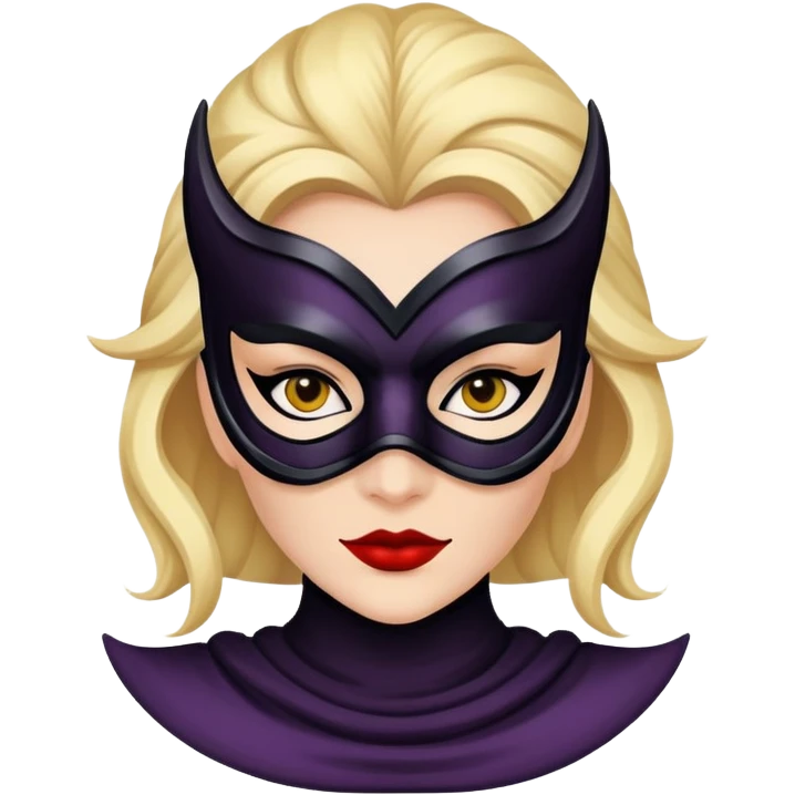 female villain with a mask emoji