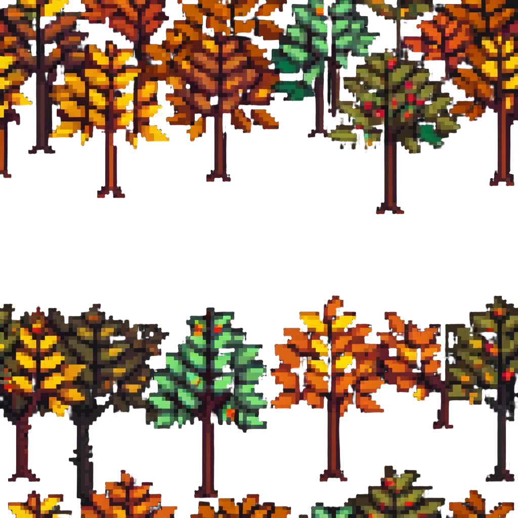 Colorful tree with autumn leaves emoji