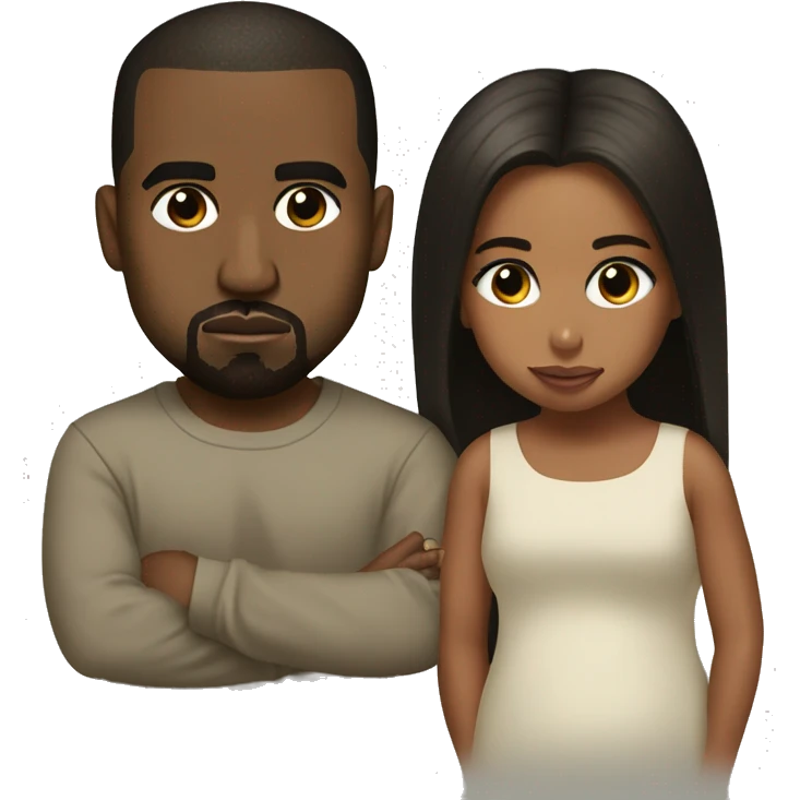 kanye and north west emoji