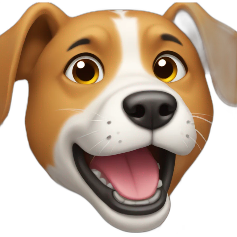 Dog barking  emoji