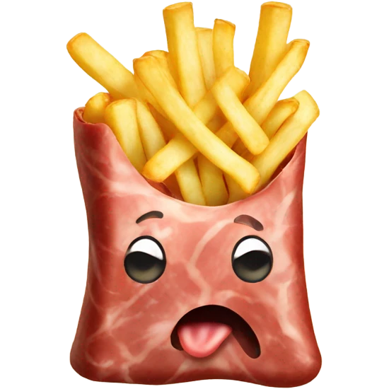 Meat with chips  emoji