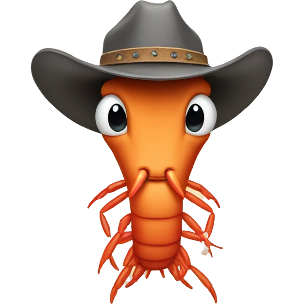Shrimp wearing cowboy hat emoji