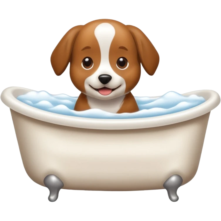 Bathing dog emoji