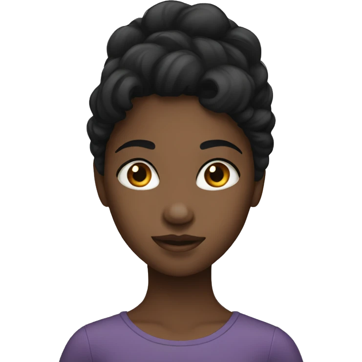 Black hair girl emoji