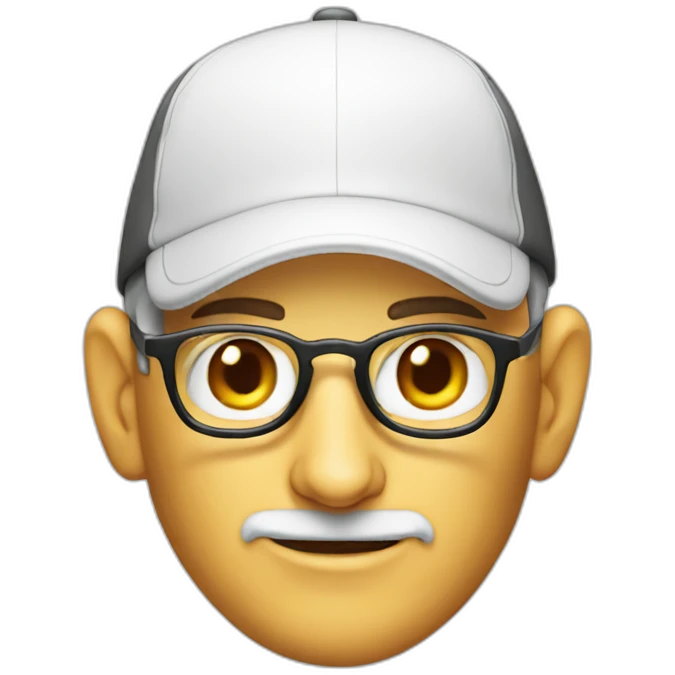 Steve jobs wearing a cheese hat emoji