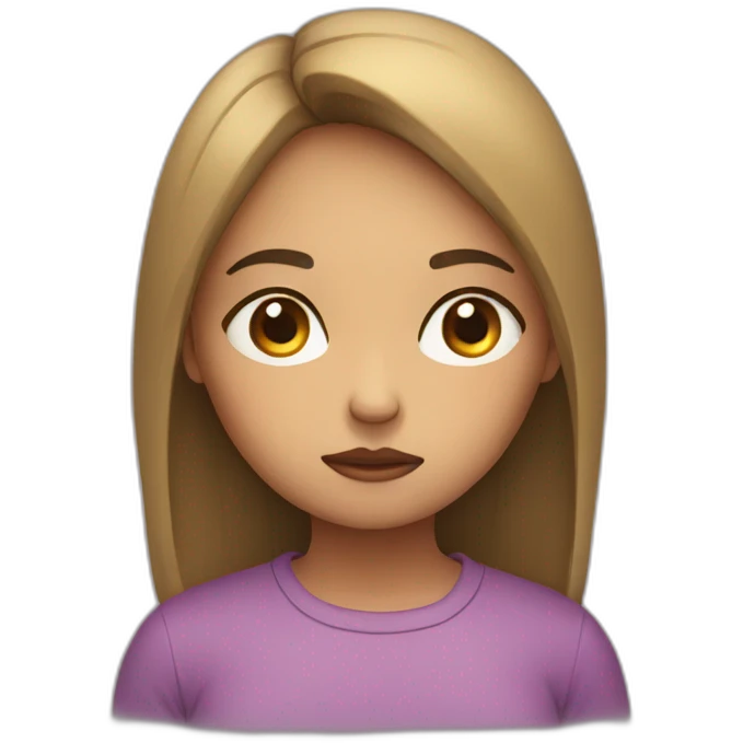 A girl sulking emoji