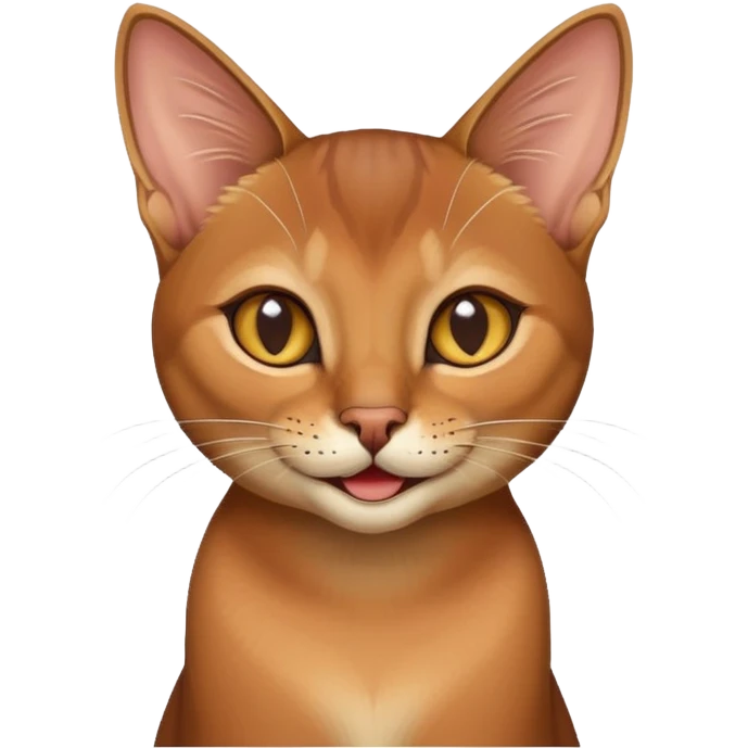abyssinian cat smiles emoji
