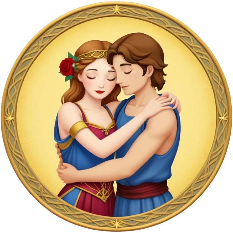Los enamorados carta de tarot emoji