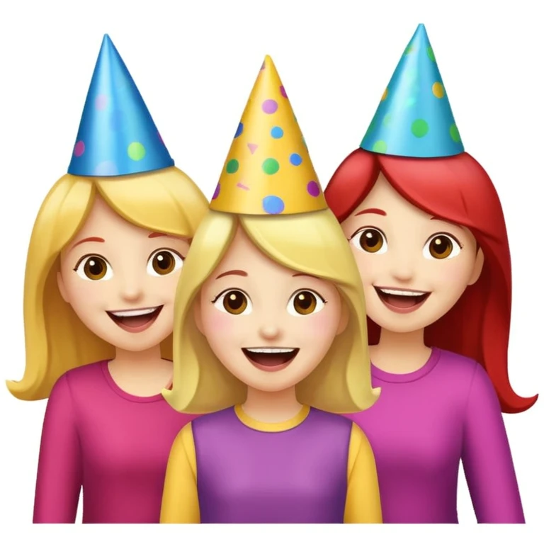 girls celebrating  emoji
