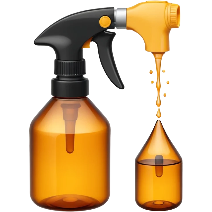Spray bottle amber black top  emoji