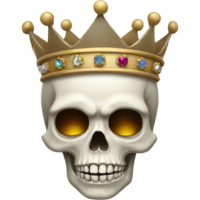 Skull wearing a crown emoji