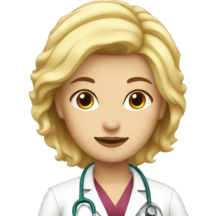 Blonde woman doctor  emoji