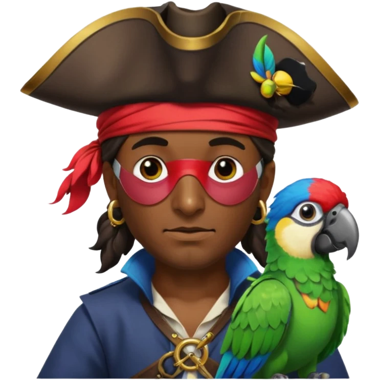 pirate and parrot emoji