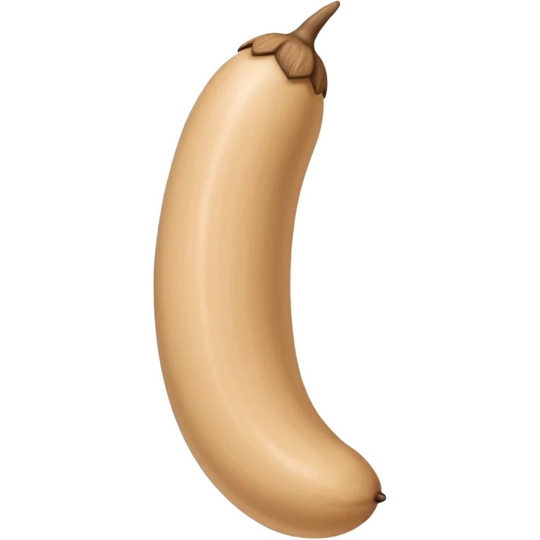 flesh beige skin color and pink cylindrical shaft penis, erect, phallus shape, no face, with glans acorn-like tip at one end with urethral opening emoji