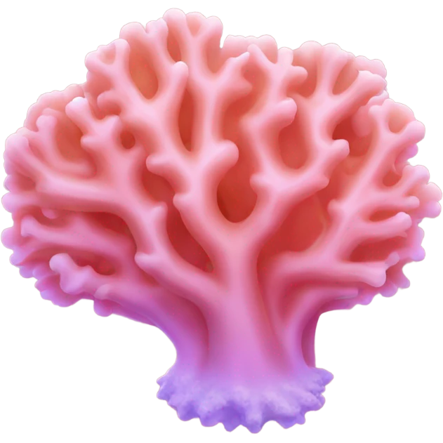Pink Pastel color sea coral with sand emoji