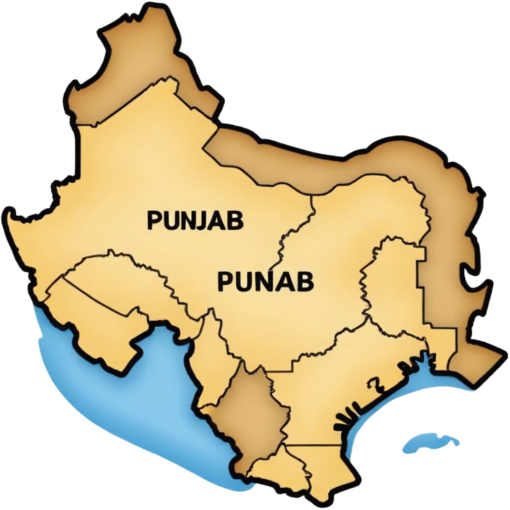 Punjab map black outline  emoji