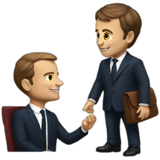 macron meeting a ET emoji