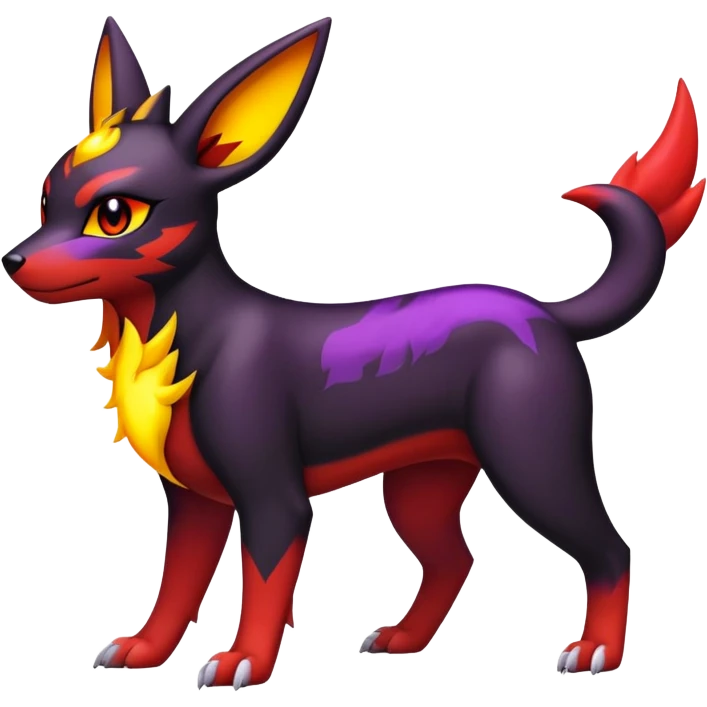 Guilmon-Houndour-Umbreon-hybrid emoji