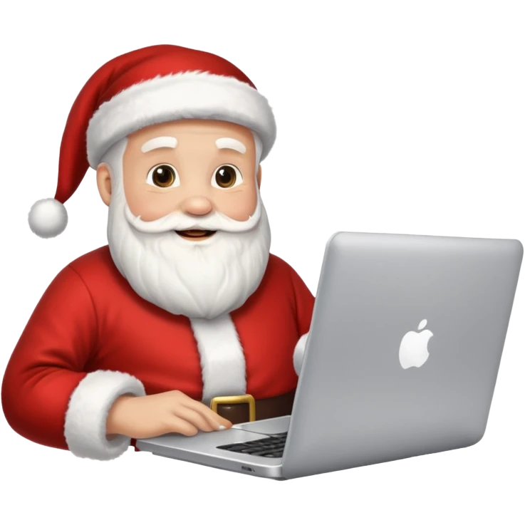 santa god with laptop emoji