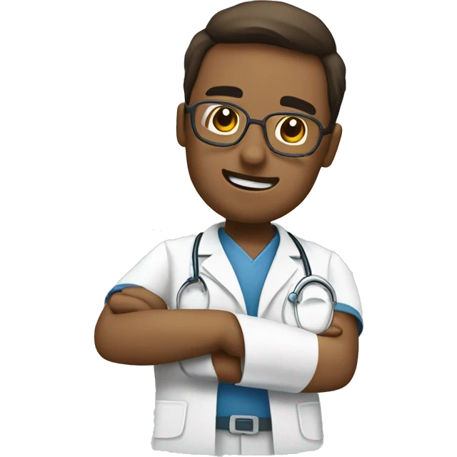 medico dando like por exito de cirugia emoji