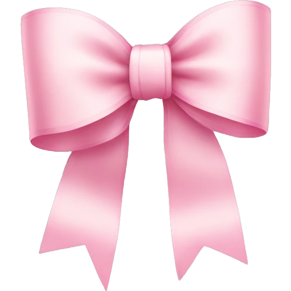 light pink ribbon bow emoji