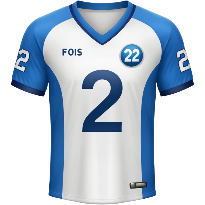 White football jersey turn around with number 22 and my name RONIHO  emoji