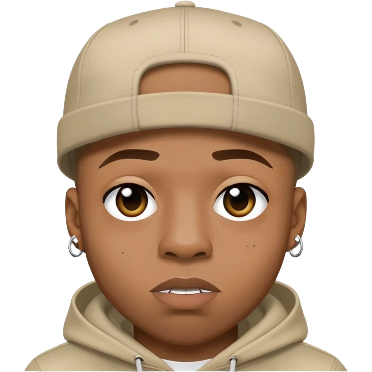 Central Cee UK rapper simplified expressive face signature features no text emoji