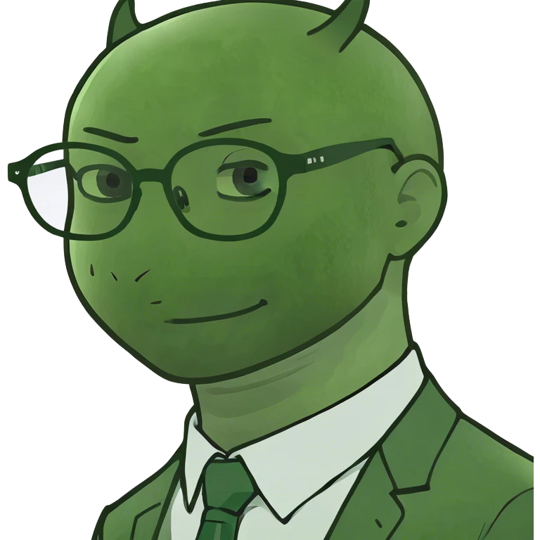 Saiki K with green glasses  emoji