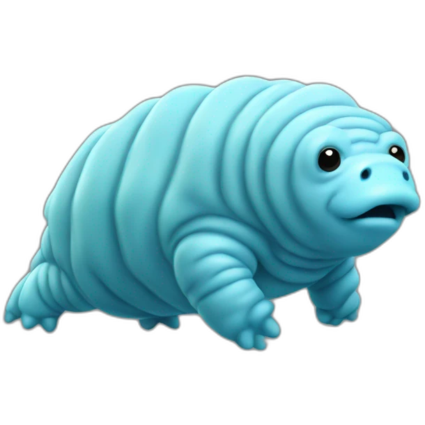 light blue tardigrade  emoji