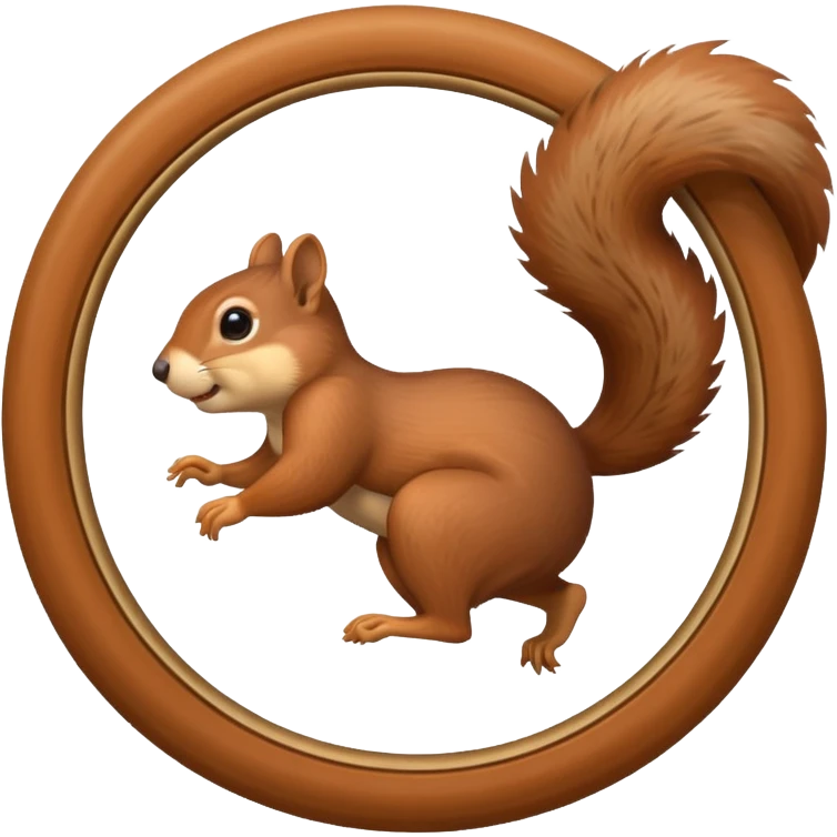 squirrel running wheel emoji