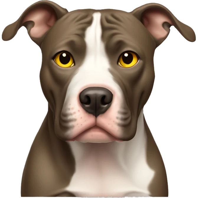 Pitbull beige yellow eyes  emoji