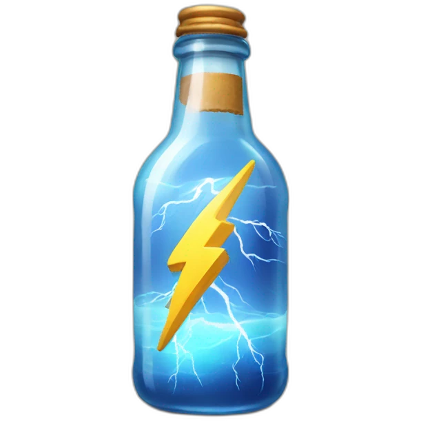 Lightning in a bottled  emoji