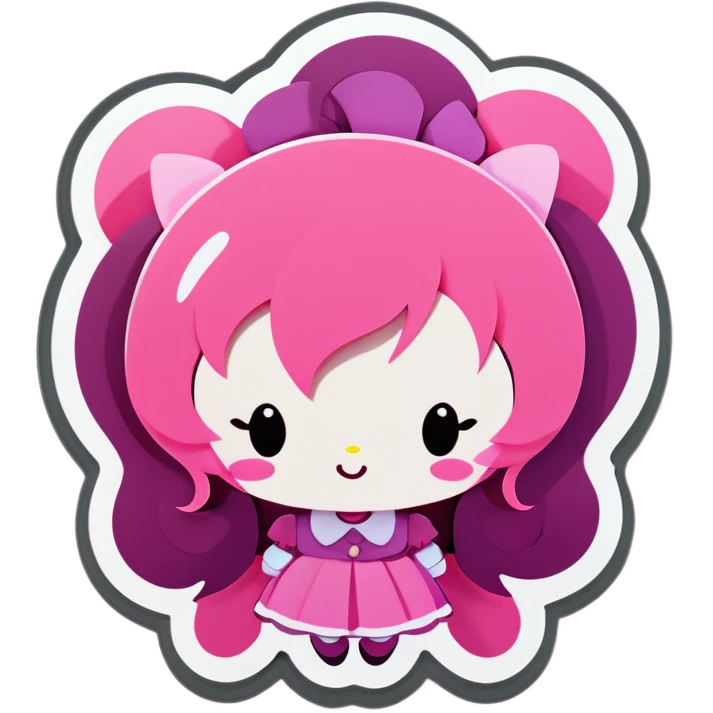 Cute pink  emoji