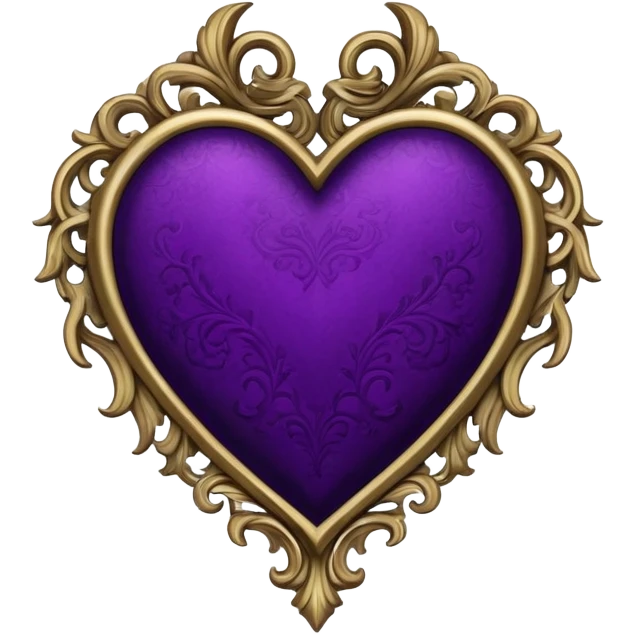 Gothic heart dark purple emoji