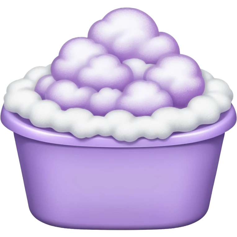 bath foam, cute lilac tub emoji
