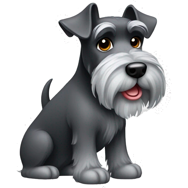 Dark grey schnauzer  emoji