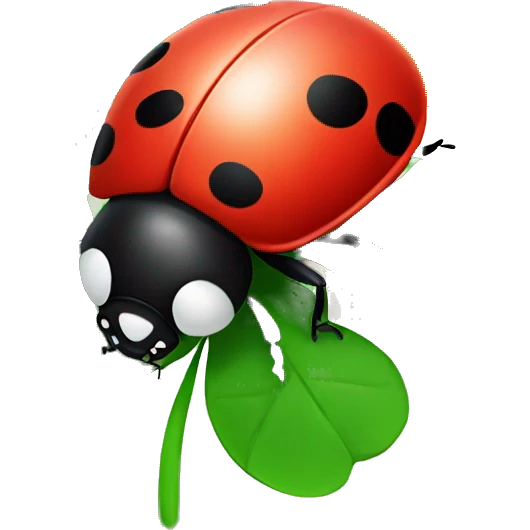 Ladybug with clover emoji