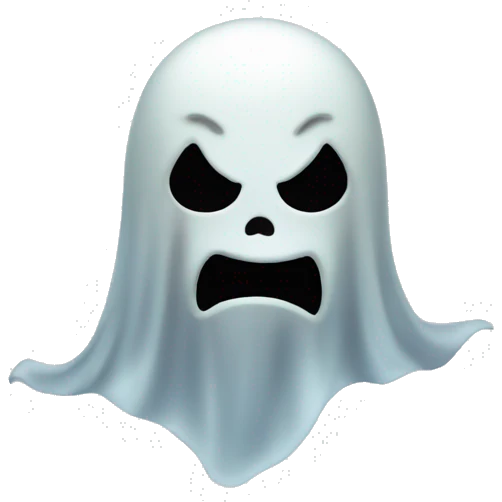 Ghost with bats emoji