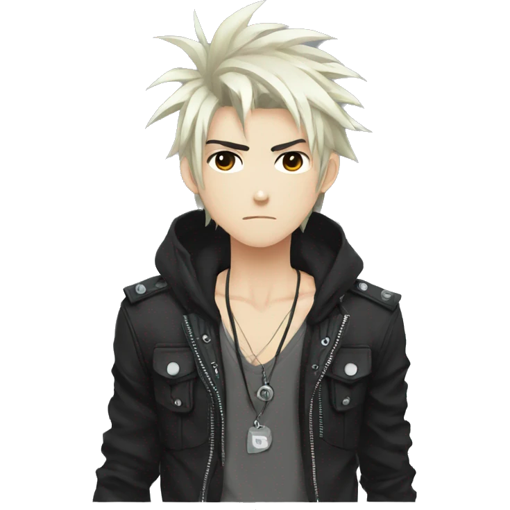 Cute Edgy Attractive Anime Punk Male Character emoji