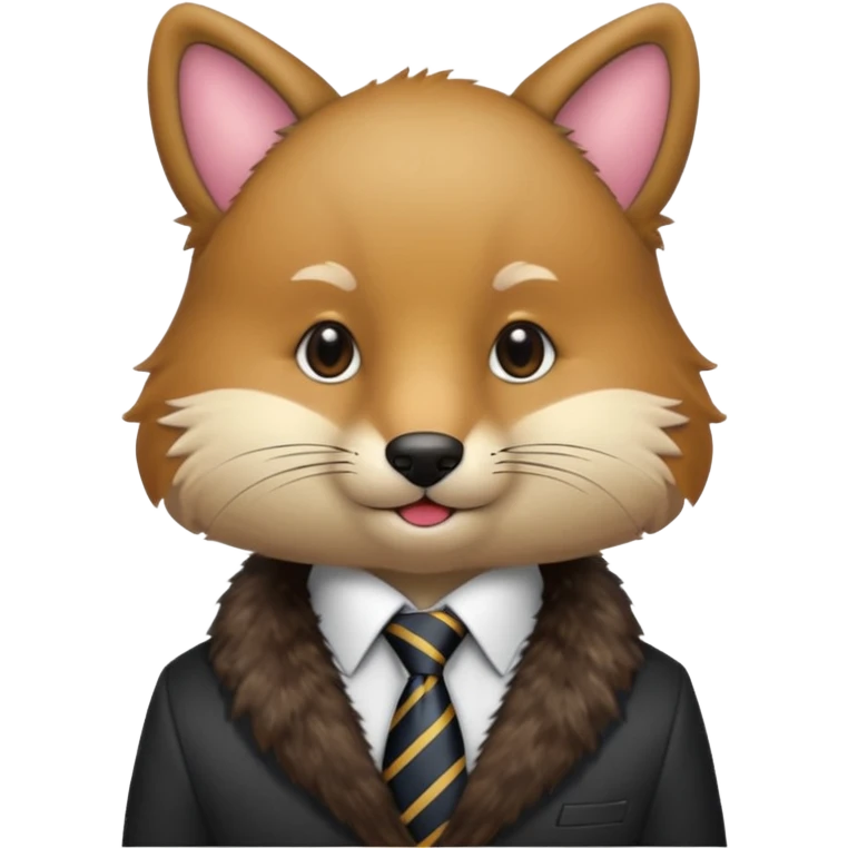 animal with tie emoji