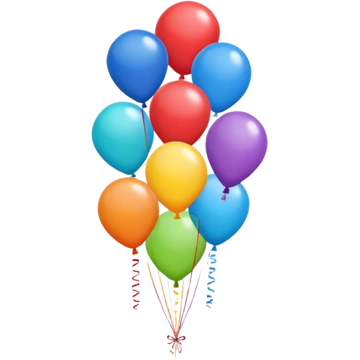 colorful balloons emoji
