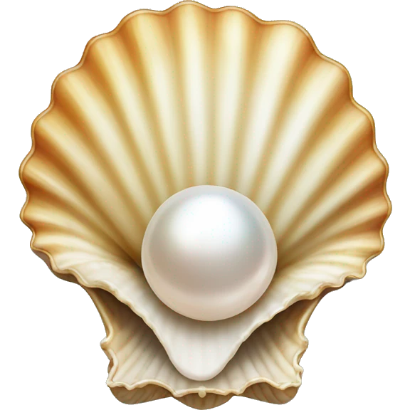 Seashell with a pearl inside emoji