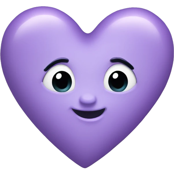 Lilac heart emoji